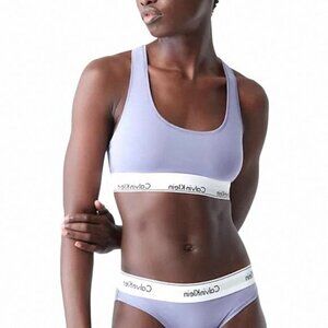 Calvin Klein Women Modern Cotton Unlined Bralette 541 F3785- Underwear Violet